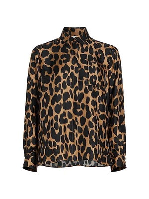 Etna Leopard Silk Shirt