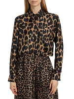 Etna Leopard Silk Shirt