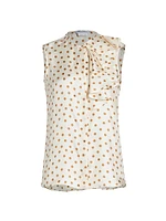 Pegli Silk Polka-Dot Top