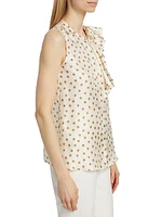 Pegli Silk Polka-Dot Top