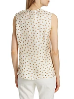 Pegli Silk Polka-Dot Top