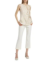 Pegli Silk Polka-Dot Top