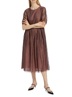 Fatoso Silk-Blend A-Line Midi-Dress