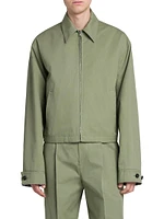 Double-Zip Cotton Work Jacket