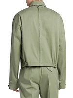 Double-Zip Cotton Work Jacket