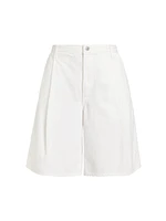 Ellis Denim Wide-Leg Trouser Shorts