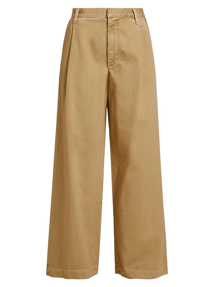 Daryl Cotton Wide-Leg Trousers