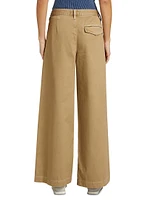 Daryl Cotton Wide-Leg Trousers