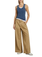 Daryl Cotton Wide-Leg Trousers