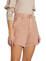 Stella Denim High-Rise Wide-Leg Shorts