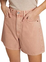 Stella Denim High-Rise Wide-Leg Shorts