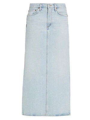 Astrid Slice Cotton Denim Maxi Skirt