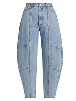 Mara High-Waisted Bowed-Leg Jeans