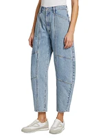 Mara High-Waisted Bowed-Leg Jeans