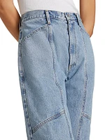 Mara High-Waisted Bowed-Leg Jeans