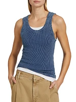 Rib-Knit Scoopneck Tank