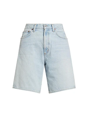 Vida Denim High-Rise Split Jean Shorts