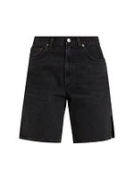 VidaHigh-Rise Split Jean Shorts