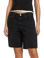 VidaHigh-Rise Split Jean Shorts