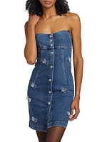 Denim Peace Charm Minidress