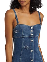 Denim Peace Charm Minidress