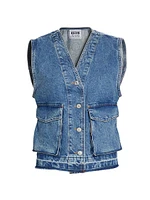 Denim Flap Pocket Waistcoat