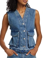 Denim Flap Pocket Waistcoat