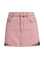 Overdyed Twill Miniskirt