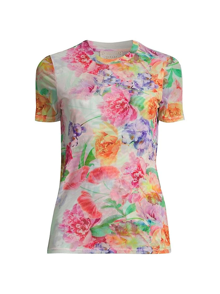 Fionna Floral Mesh T-Shirt