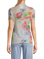 Fionna Floral Mesh T-Shirt