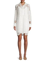 Charlotta Eyelet Cotton-Silk Minidress