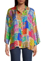 Multee Patchwork Silk Blouse