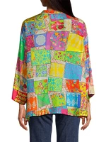 Multee Patchwork Silk Blouse