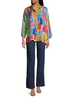 Multee Patchwork Silk Blouse