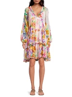 Fionna Floral Silk Minidress