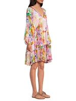 Fionna Floral Silk Minidress