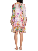 Fionna Floral Silk Minidress