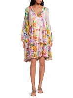 Fionna Floral Silk Minidress