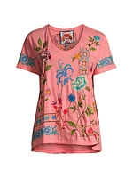 Sheri Everyday Embroidered Cotton T-Shirt