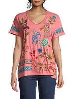 Sheri Everyday Embroidered Cotton T-Shirt