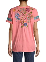 Sheri Everyday Embroidered Cotton T-Shirt