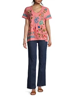 Sheri Everyday Embroidered Cotton T-Shirt