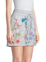 Evangeline Embroidered Drawstring Shorts