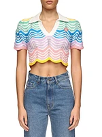 Wave Crochet Crop Top