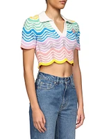 Wave Crochet Crop Top