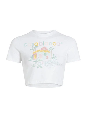 Maison Memphis Printed Baby T-Shirt