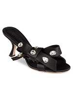 75MM Strass-Embellished Satin Sandals