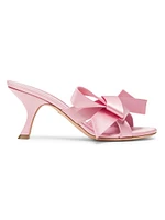 75MM Bow-Detailed Satin Sandals