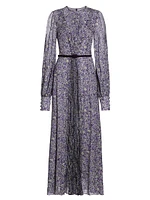 Huma Floral Split-Sleeve Maxi Dress