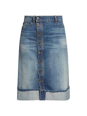 Denim Midi-Skirt